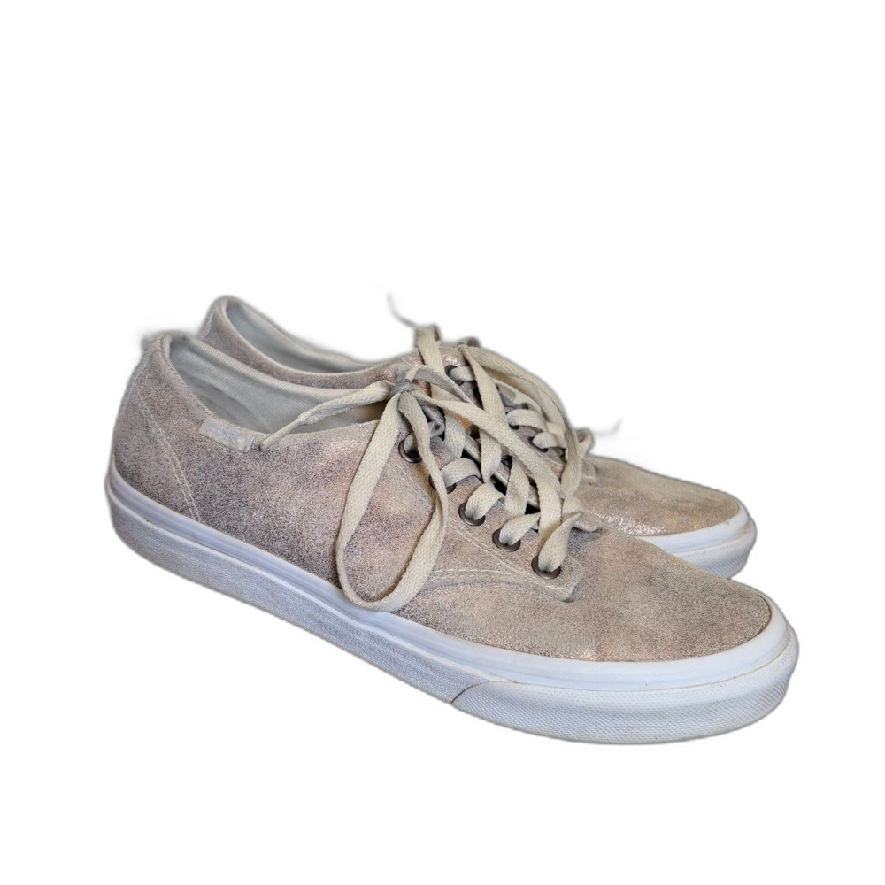 Vans Womens Metallic Shimmer Sneakers Rose‎ Gold Bridal Low Top Feminine Size 7